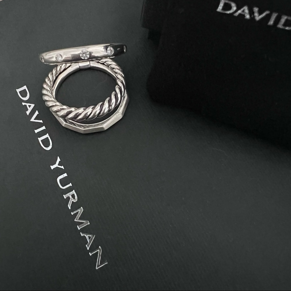 David Yurman Stax Ring with Diamonds
